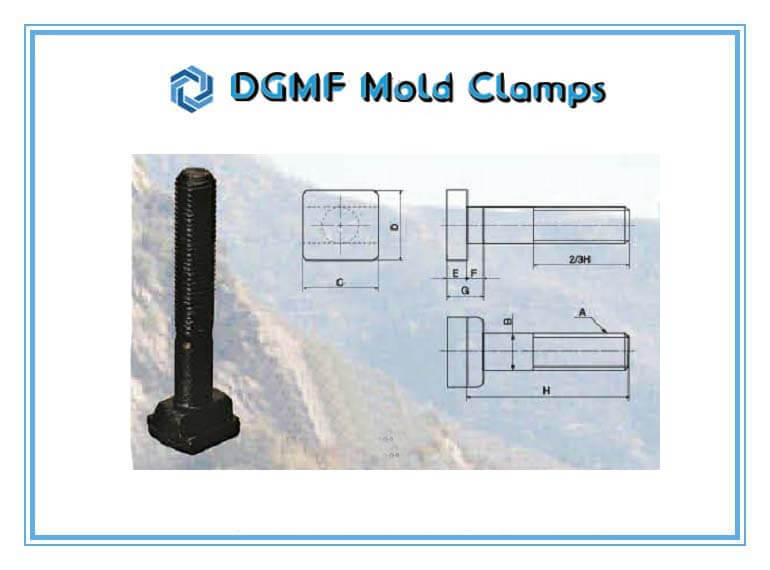 DGMF Mold Clamps Co., Ltd - High Strength T-Slotted Bolt Drawing