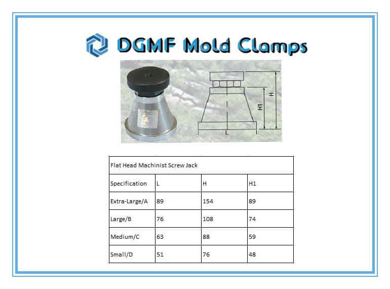 DGMF Mold Clamps Co., Ltd - High-quality Flat Head Machinist Jack Screw Specifications